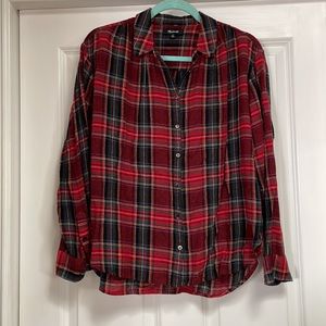 Madewell wool & viscose plaid shirt
